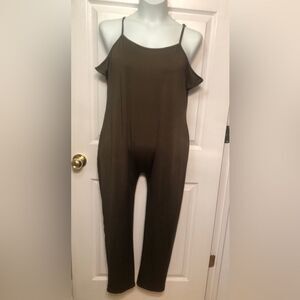 Shein Sz 3XL Curve Olive Green Jumpsuit Bodysuit